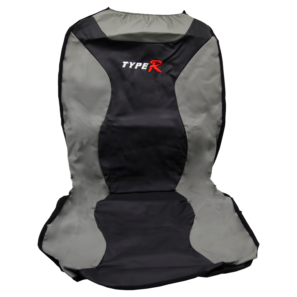 FUNDA ASIENTO 6PZAS IMITACION CUERO NE/GRIS