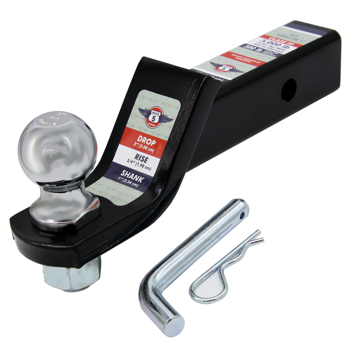 Kit De Arrastre Con Bola Para Remolque 2 Pulgadas Negro